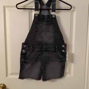4/$20 Girls George Charcoal Denim Overalls